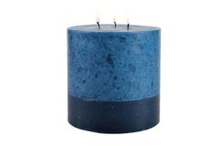 Stone Collection Deep Blue Candle, Large, Navy