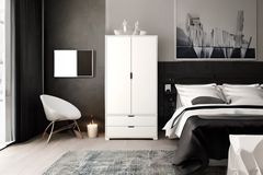 Mat 2 Door Wardrobe, White
