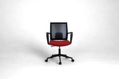 Mesh Bureaustoel met Metalen Poten, Rood