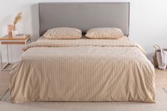 Luna Urban Reversible Ranforce Duvet Cover Set, Double Size, Beige
