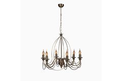 Hohenzollern Hanglamp met 6 Lampjes, Mat Goud