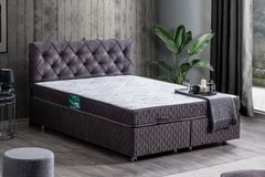Vita Boxspringbedset, 90x190 cm, Grijs
