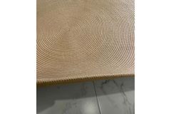 Milda Rond Jute Tapijt, 120x120 cm, Bruin
