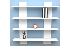 H Wall Shelf, White