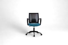 Mesh Bureaustoel met Metalen Poten, Blauw