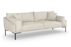 Leo Three Seater Sofa, Cream