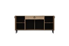 Medway Moon Moderne Dressoir, 160 cm, Goud en Walnoot