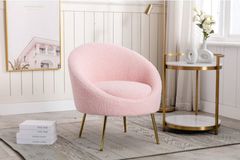Lucca Ellipse Teddy Fauteuil, Roze