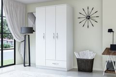 Life Kledingkast met 3 Deuren, Wit