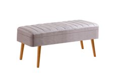 Vina Opbergbank Gestoffeerd, Pijnboom & Lichtgrijs