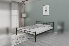 Leona Single Bed, 90 x 190 cm, Black