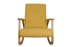 Asien Schommelstoel, Asgrauw, Geel en Natuurlijke Kleur