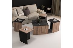 Owen Coffee Table, Beige & Black