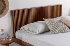 Luna Hendrick Houten Bedframe, 120x200 cm, Walnoot