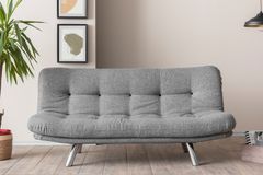 Pafu Hippo Linnen 3-Zitsbank Met Bed Functie, Grijs