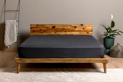 Ranforce Fitted Sheet, King Size, Dark Grey