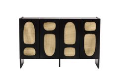 Simona Rattan Sideboard, Black