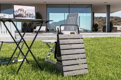 Bino Opklapbare Tuintafel, Rookgrijs