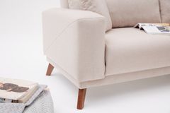 Lego 3-Zitsbank met slaapfunctie, Creme