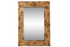 Wood Andy Decoratieve Wandspiegel , 150x70 cm