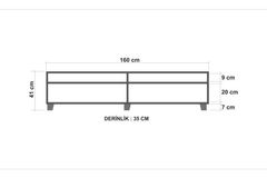 Leroy TV Unit, 180 cm, Walnut
