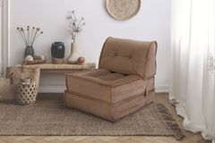 Mocca Opklapbare Fauteuil, Bruin