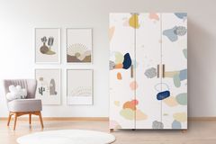 Leva Pied Kledingkast met 3 Deuren, Pijnboom en Wit