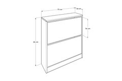Adore Flat Duo 2-Tier Large Shoe Storage Cabinet, Yellow