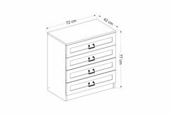 Tideway Ladekast, Wit en Beige