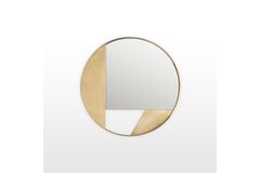 Freia Ronde Spiegel, Mat Goud, 03