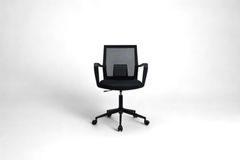 Mesh Bureaustoel met Metalen Poten, Zwart