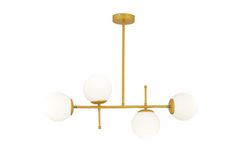 Apliqa Gael Hanglamp met 4 Lampjes, Goud