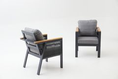 Capella Dubbele Tuinloungeset, Antraciet