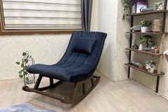 Asedia Maeve Schommelstoel, Antraciet & Walnoot