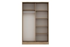 Medway Tideway Kledingkast met Schuifdeuren, 210 cm, Wit en Walnoot