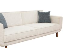 Larus 3-Zitsbank, Creme, Walnoot Poten