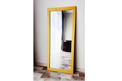 Wood Rechthoekige Staande Spiegel, 130x60 cm, Goud