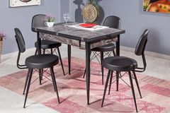 Adler Rechthoekige Tafel, 100x65 cm, Zwart