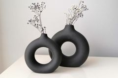Ring Vazen Set, 2-delig, Zwart