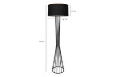 Homing Daisy Stehlampe aus Metall, Schwarz