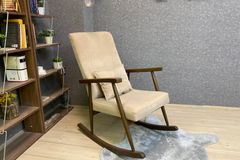 Asedia Trend Schommelstoel, Beige & Walnoot