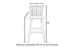 Drop Bar Stool, Light Wood
