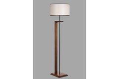 Geweldige Gable Houten Vloerlamp, Creme