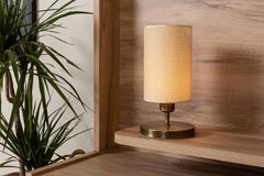 Great End Table Lamp, Beige