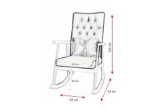 Asedia Trend Authentieke Schommelstoel, Wit