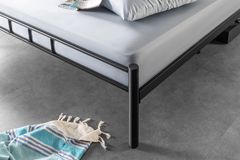 Capello King Size Bed, 150 x 200 cm, Black