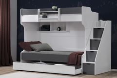 Scotia Stapelbed met Onderbed, 90x190 cm, Antraciet