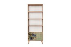 City Forest Green Bookcase, 198 cm, Oak
