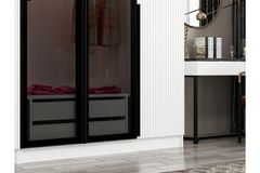 Tideway Lucretia Kledingkast met 5 Deuren, Wit