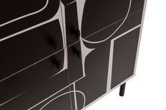 Lian Hallway Storage Cabinet, Black & White